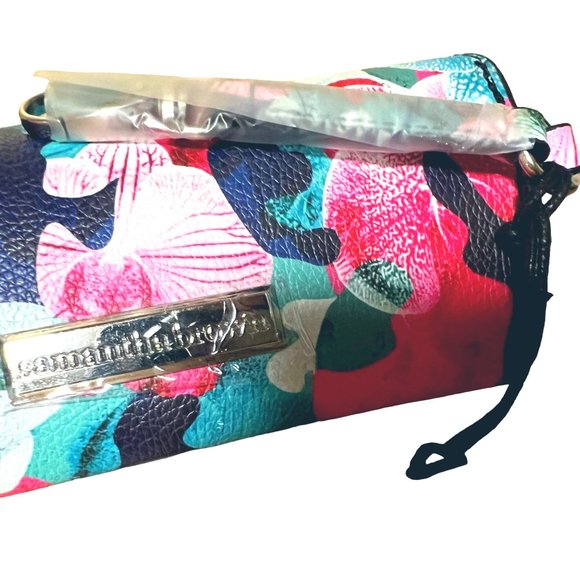 Samantha Brown To-Go Glasses Case Holder Orchid Camo Attach Caliper NWT - Picture 6 of 11